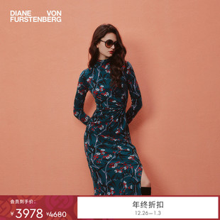 竹林花影修身 DVF2025秋冬新款 连衣裙DL3T009 天丝羊毛