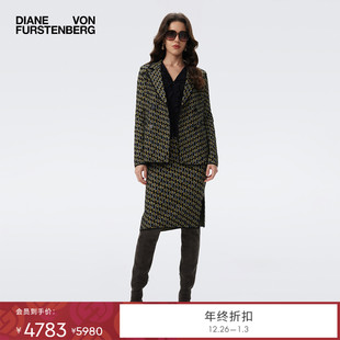 环扣锁链编织提花西服JN3T001 DVF2025秋冬新款 提花工艺