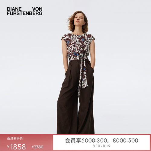DVF2025新款可可棕裤子