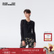弹力网纱 DVF2026早春新款 经典 黑色长袖 上衣BL4T004