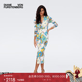 DVF梦幻花语哑光针织中长款 海岛度假 连衣裙DL2S005