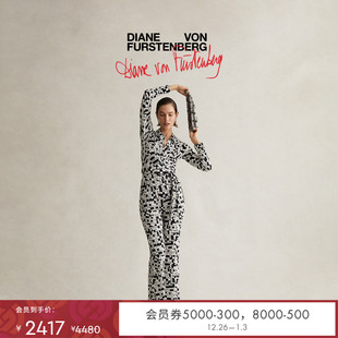 WRAP 黑白填字格连体裤 50周年限定系列阔腿裤 MR56E00 DVF