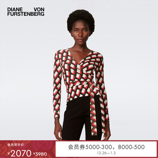 WW3S002 裹身针织衫 DVF 美利奴羊毛V领长袖