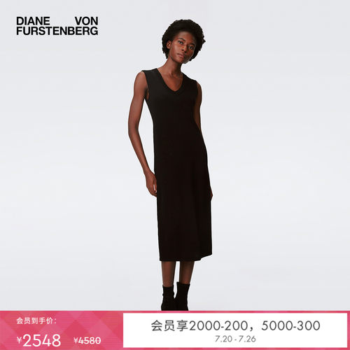 DVF2025新款曜石黑连衣裙