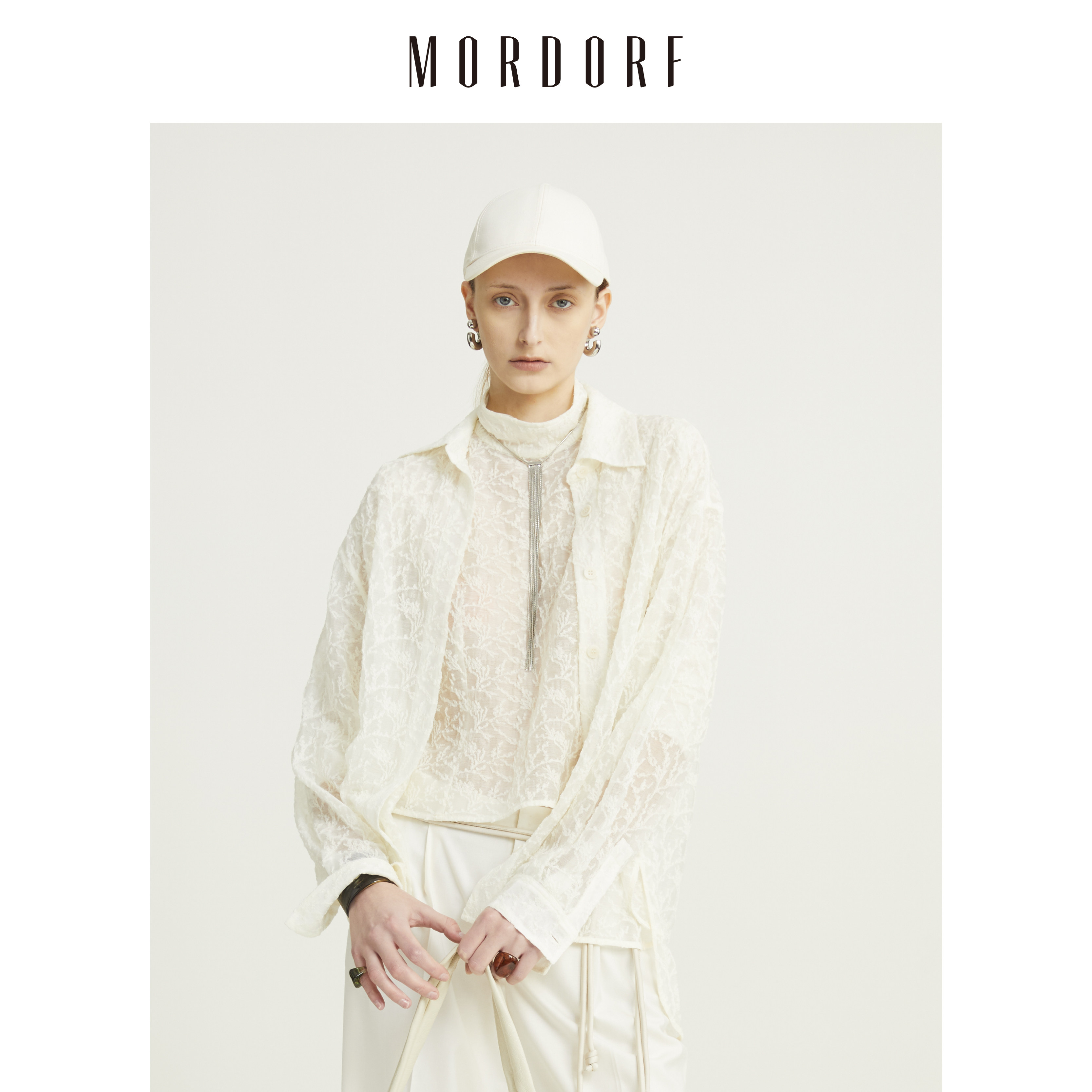 MORDORF羊毛蕾丝网纱半透宽松针织衬衫2026春季新款静奢优雅上衣,女装/女士精品,衬衫,淘宝优惠券,粉丝福利购,淘宝优惠卷