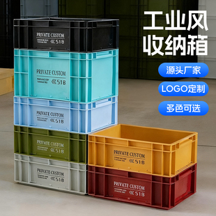 日式塑料周转箱物流储物箱工业风养龟鱼缸过滤箱零食葱姜蒜收纳篮