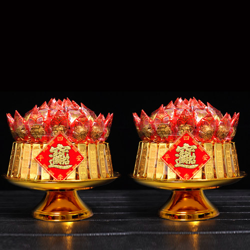大吉大利金条莲花供佛糖塔
