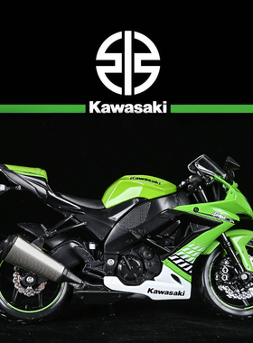 美驰图摩托车玩具模型合金摆件收藏摆件1:12川崎Ninja ZX-10R绿色