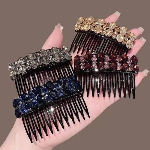 韩版新款满钻发梳插梳刘海梳盘发