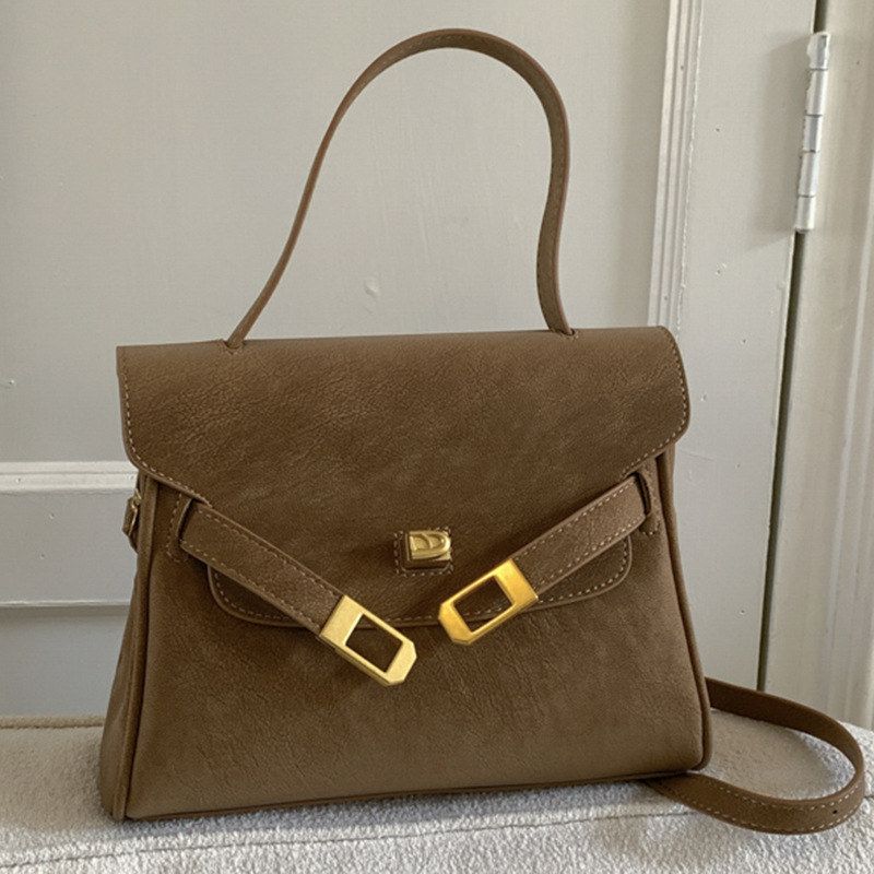 韩版大容量复古公文包女2025冬新款时尚休闲包时髦高颜值单肩包包