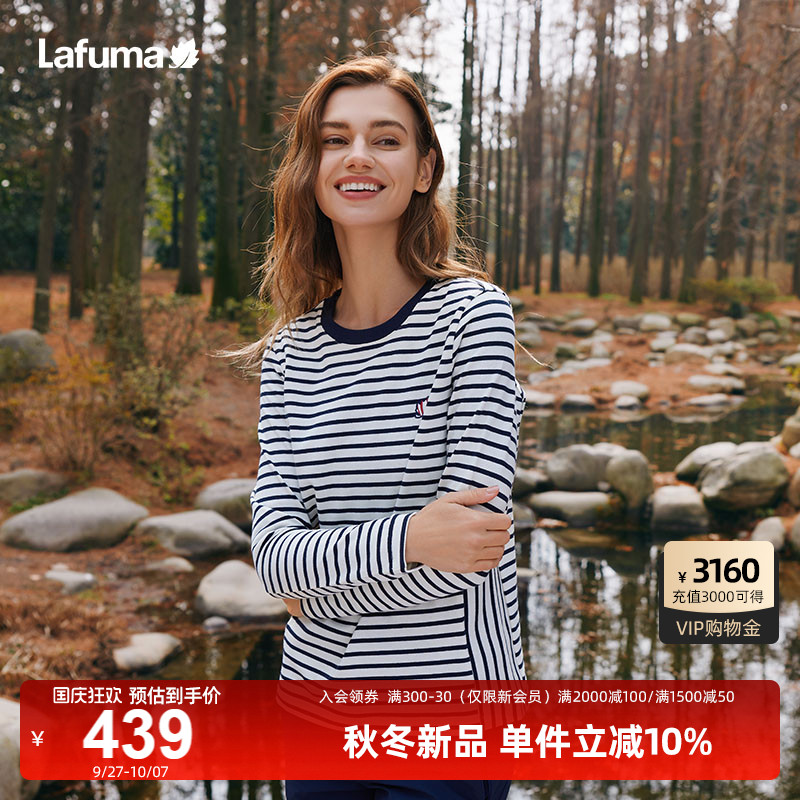 Lafuma乐飞叶宽松条纹长袖T恤
