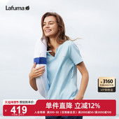 LAFUMA乐飞叶户外24新品 T恤女V领上衣 休闲纯棉短袖 夏季 气质时尚