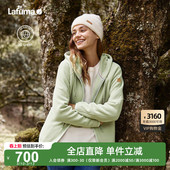 LAFUMA乐飞叶户外通勤保暖连帽抓绒衣女时尚 外套 休闲摇粒绒开衫