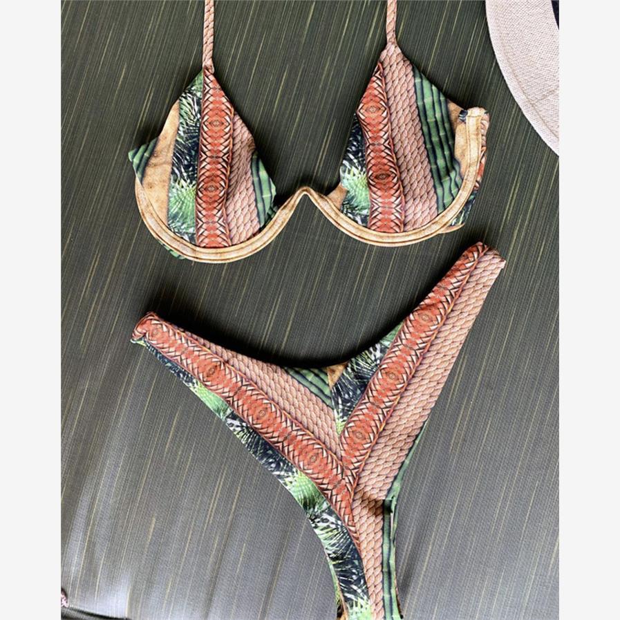 20新款比基尼印花泳衣欧