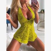 necked for lace Low fitted dress women低领套头蕾丝修身 连衣裙