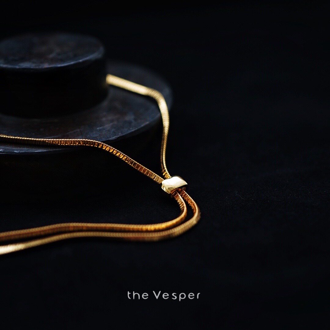 Rope/Vesper简约时尚加长款项链轻奢女小众设计抽拉式蛇骨毛衣链