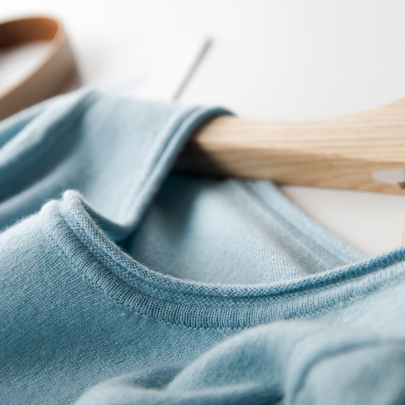 慕森汀秋冬新款圓領套頭毛衣女卷邊打底針織衫長袖純羊毛衫修身在類目 女裝/女士精品, 毛衣中 - 來自Buy2taobao.com提供專業的淘寶代購服務