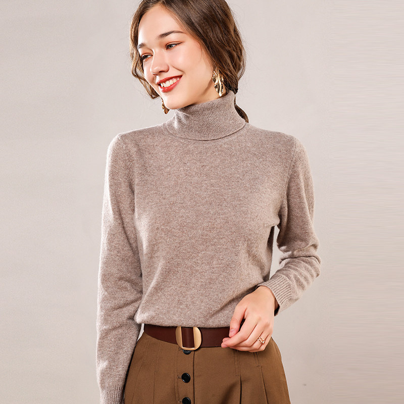 慕森汀高領女套頭寬松秋冬新款內搭100純羊毛針織毛衣打底衫在類目 女裝/女士精品, 毛衣中 - 來自Buy2taobao.com提供專業的淘寶代購服務