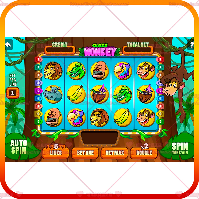 Unity3d疯狂的猴子游戏源码 Crazy monkey slot game assets 1.0