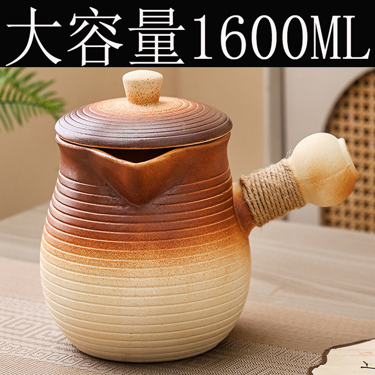 大容量带盖烤奶茶罐罐壶围炉煮茶壶烤火炉套装可干烧陶壶整套茶具