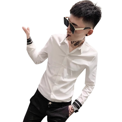 秋季长袖白色衬衫弘号衬衣