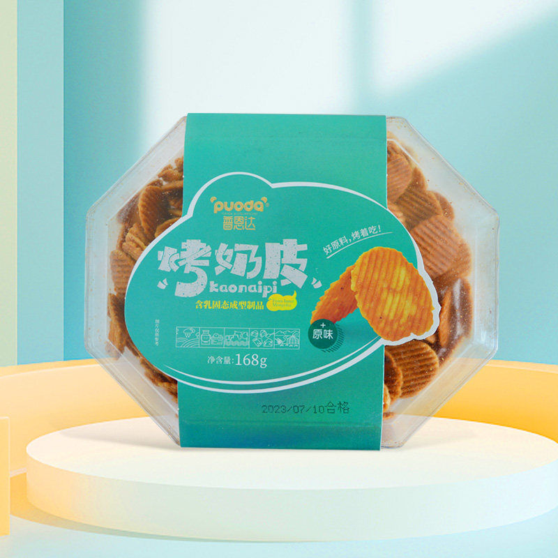 普恩达新品盒装烤奶皮原味燕麦味内蒙古特产零食奶片送礼 - 实物图