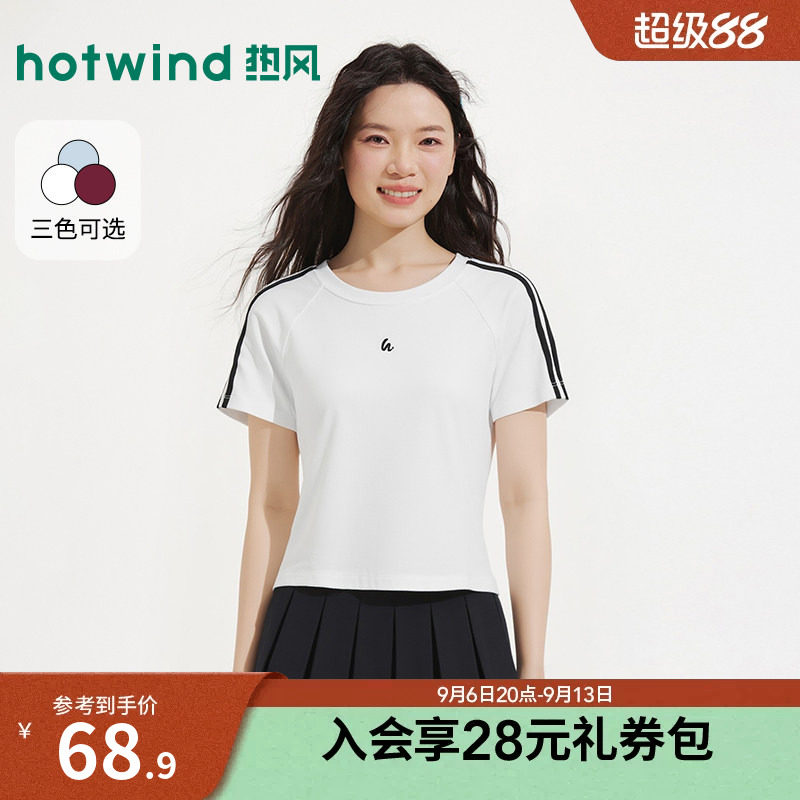 26年夏新款女士运动拼边短袖T恤图片