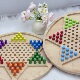 楠竹子实木益智儿童跳棋孔明棋单身贵族棋钻石棋益智木制玩具教具
