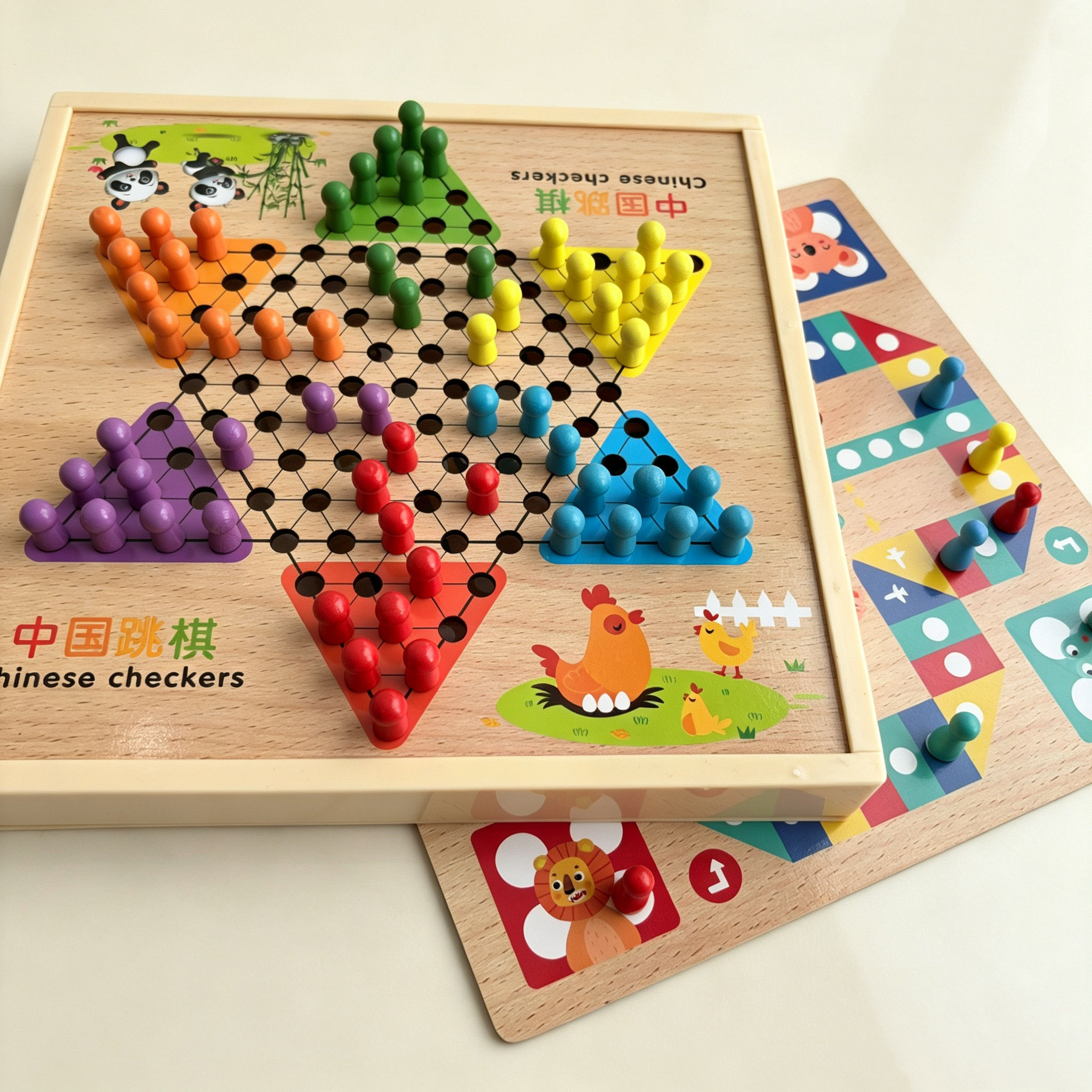 小学生多功能益智桌面跳棋游戏