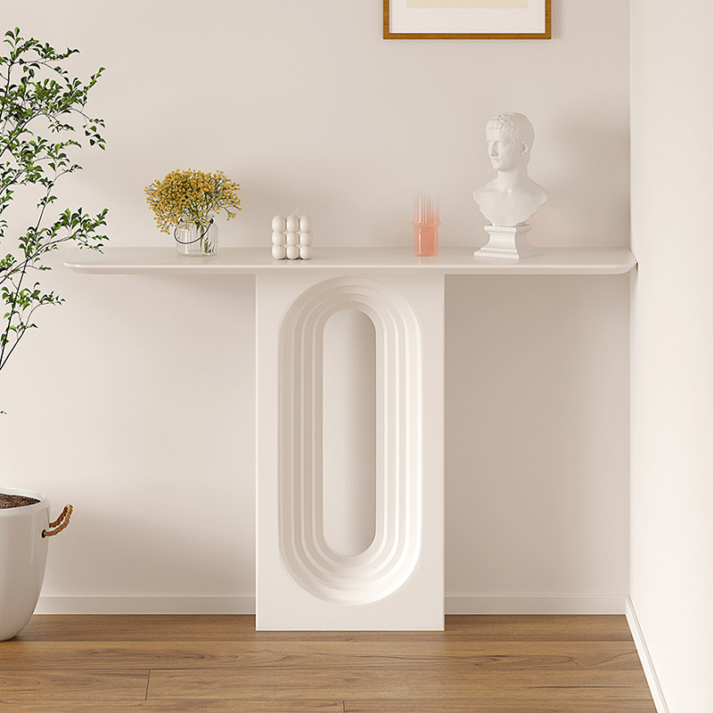 玄关柜桌台置物架条案几现代简约入门过道靠墙边奶油风网红装饰柜