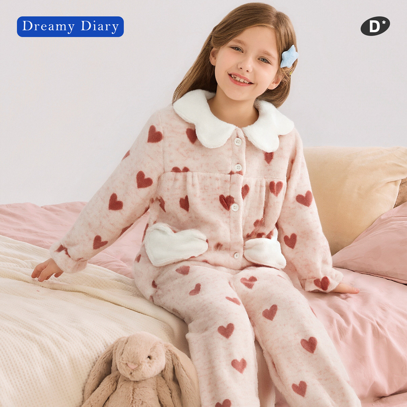 Dreamydiary女童法兰绒家居服