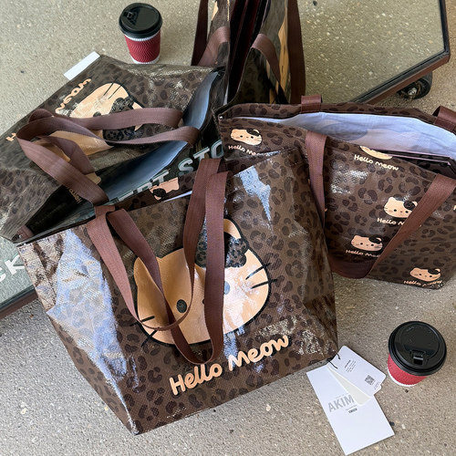豹纹猫礼品袋大容量防水可定制