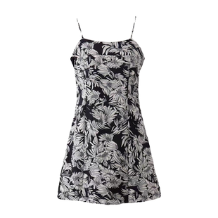 秋季茶系穿搭一整套别致甜辣纯欲风高级感开衫碎花吊带裙两件套装