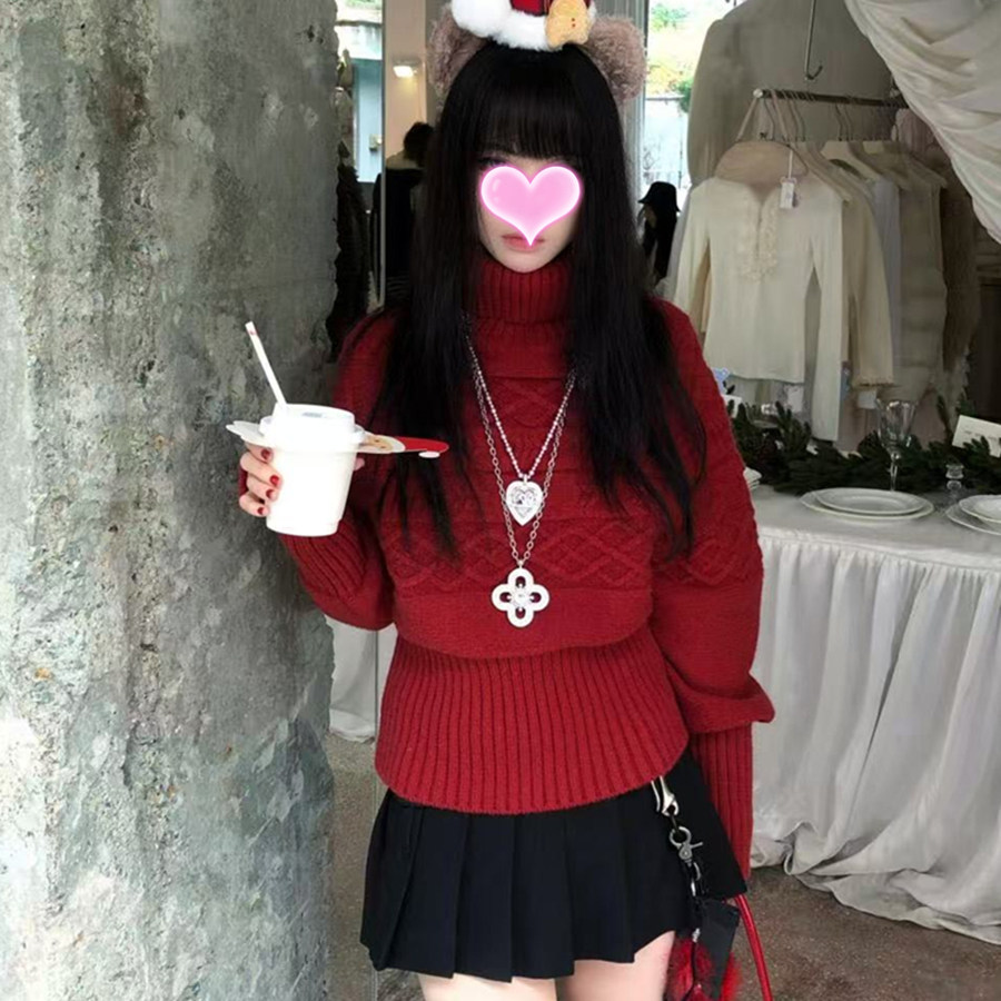 冬装搭配一整套独特漂亮韩系绝美新年过年红色毛衣裙子两件套装女,女装/女士精品,时尚套装,淘宝优惠券,粉丝福利购,淘宝优惠卷