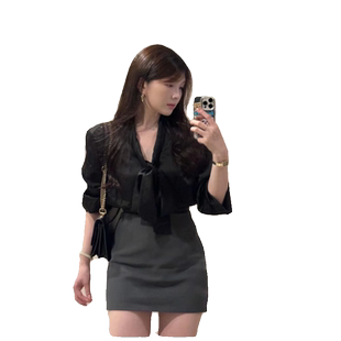 早秋季盐系轻熟高级感御姐气质女神范高端职业上衣裙子两件套装女