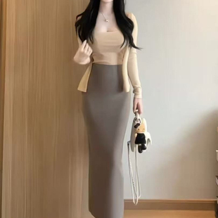 秋季盐系轻熟高级感御姐气质女神范名媛小香风开衫裙子两件套装女