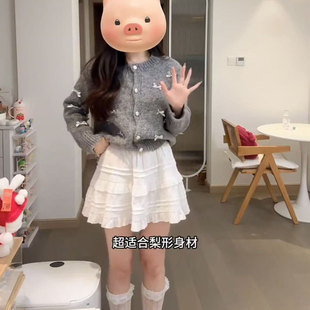 秋冬装韩系搭配一整套小个子高级感独特绝美小香风毛衣短裙套装女