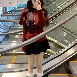 斗篷披肩上衣短裙套装 搭配一整套独特漂亮绝美巨好看 女 韩式 冬装