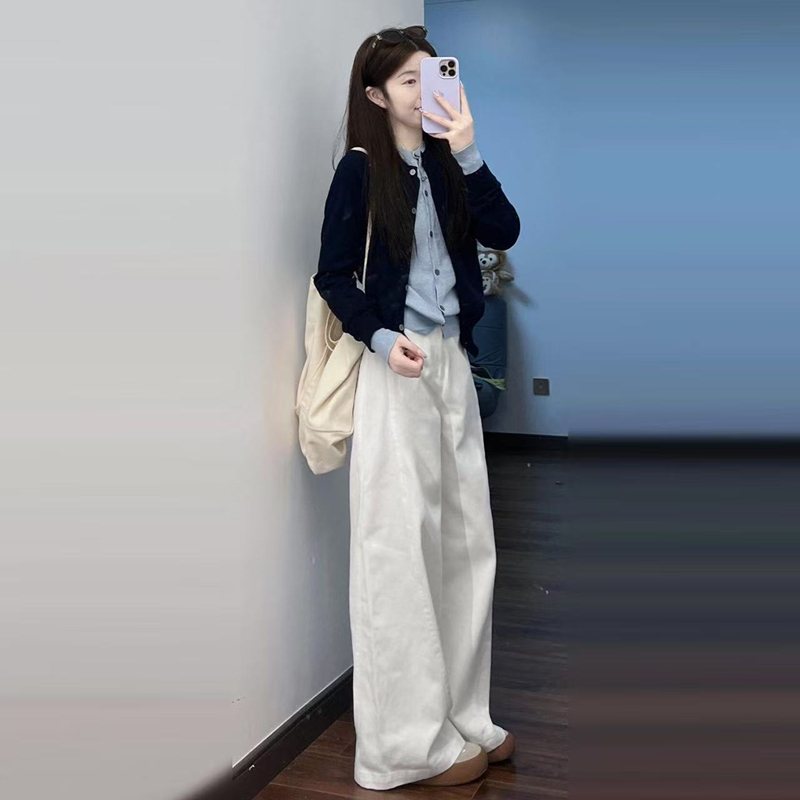 韩系学院风针织毛衣裤子两件套装