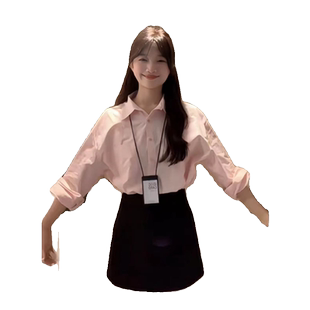 早秋装搭配一整套盐系轻熟上班通勤穿搭气质职业衬衫裙子两件套装