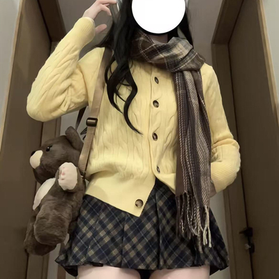 巨好看的韩系美拉德穿搭连衣裙