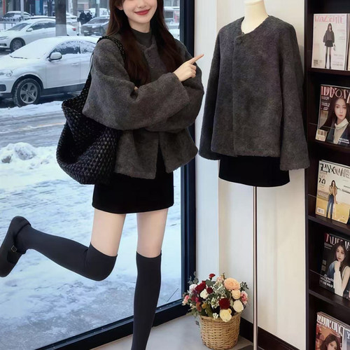 名媛气质小香风外套裙子两件套装