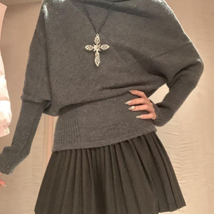 独特漂亮冬装一整套韩系绝美高级感减龄巨好看毛衣裙子两件套装女