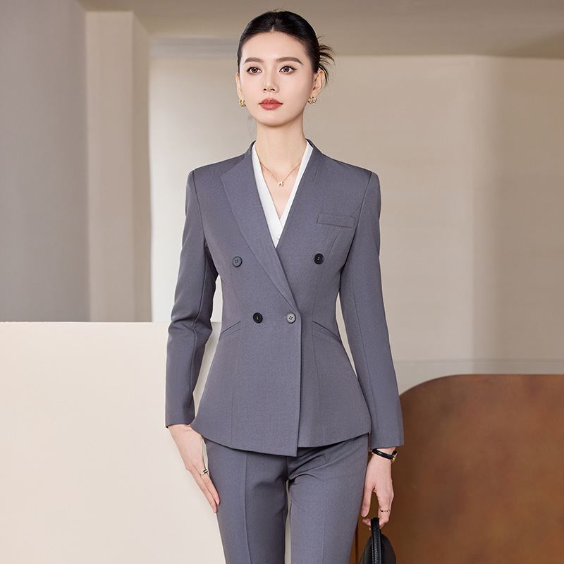 职业西装女西服套装春新款酒店经理上班工装酒店前台美容师工作服
