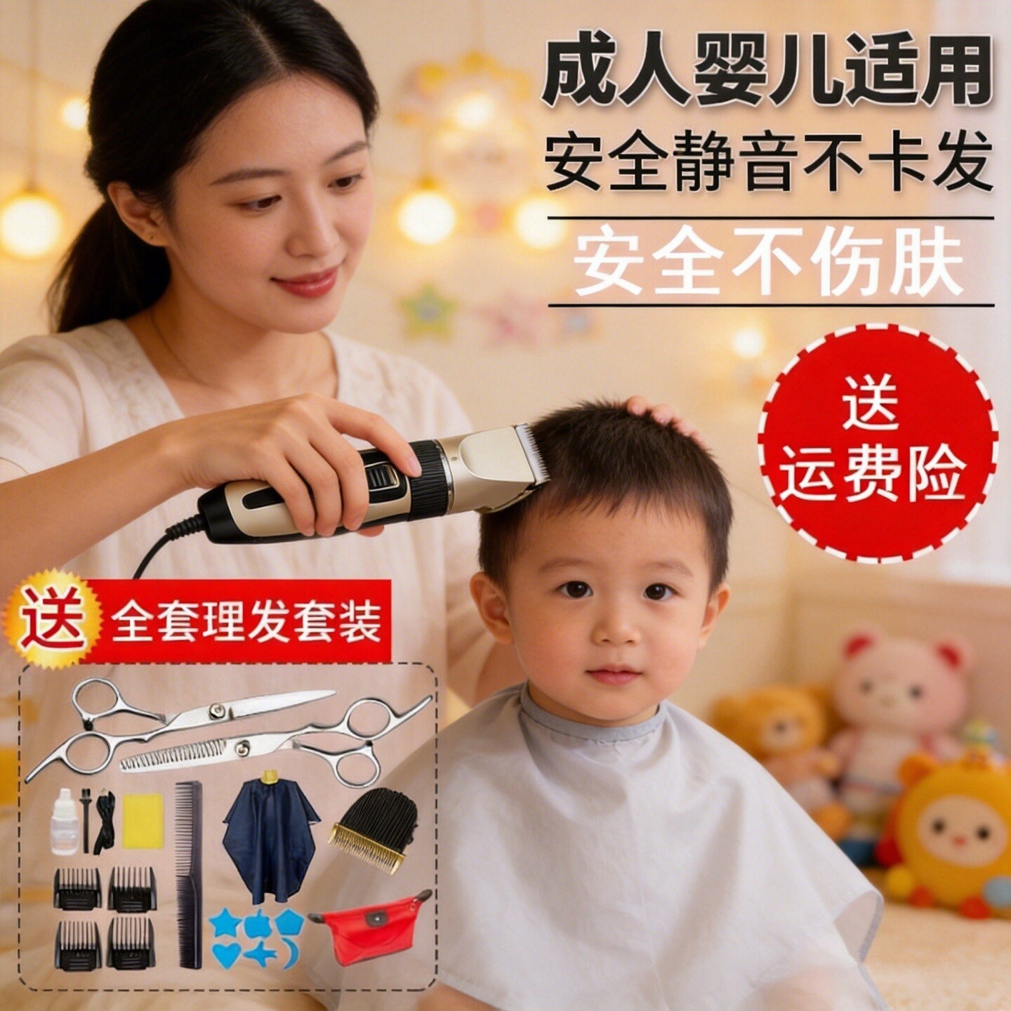 理发器静音电推剪发廊专用成人美发店专业电推子电剪推发器充电式