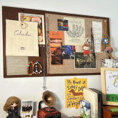 毛毡板墙贴照片墙免打孔留言板软木板挂墙展示板自粘墙板墙面装 饰