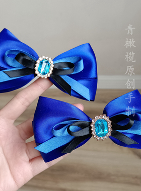 蓝色洛丽塔发饰lolita华丽款