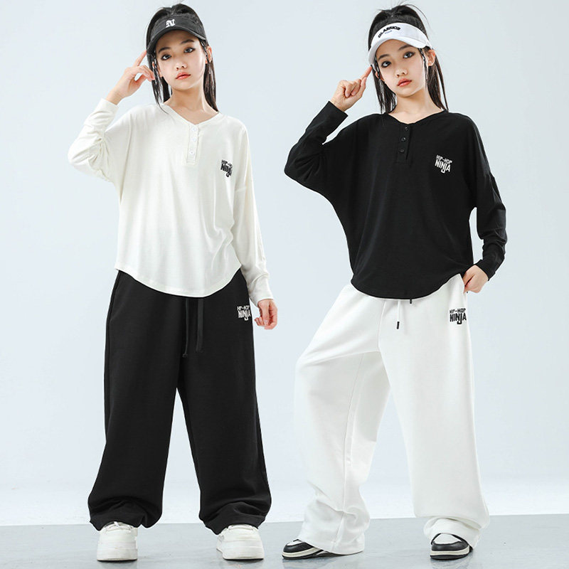 女童爵士舞宽松练功服