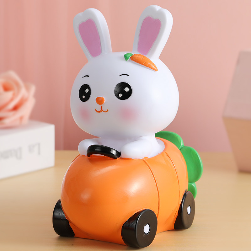 创意可爱胡萝卜车兔储蓄罐卡通大号小兔子存钱罐儿童防摔生日礼物,节庆用品/礼品,储蓄罐,淘宝优惠券,粉丝福利购,淘宝优惠卷