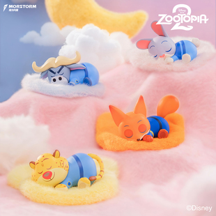 疯狂动物城2盲盒尼克朱迪联名周边毛绒萌粒手办公仔 官方正品